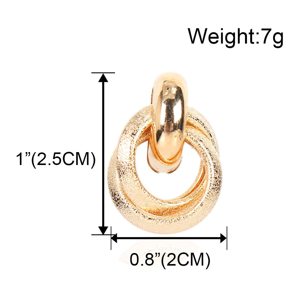 Legierung Geometrische Hohle Mode All-match-ohrringe Großhandel display picture 1