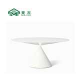 麦古 Современный скандинавский индустриальный стиль, дизайнерский круглый обеденный стол в виде песочных часов, овальный стол для гостиной, мебель