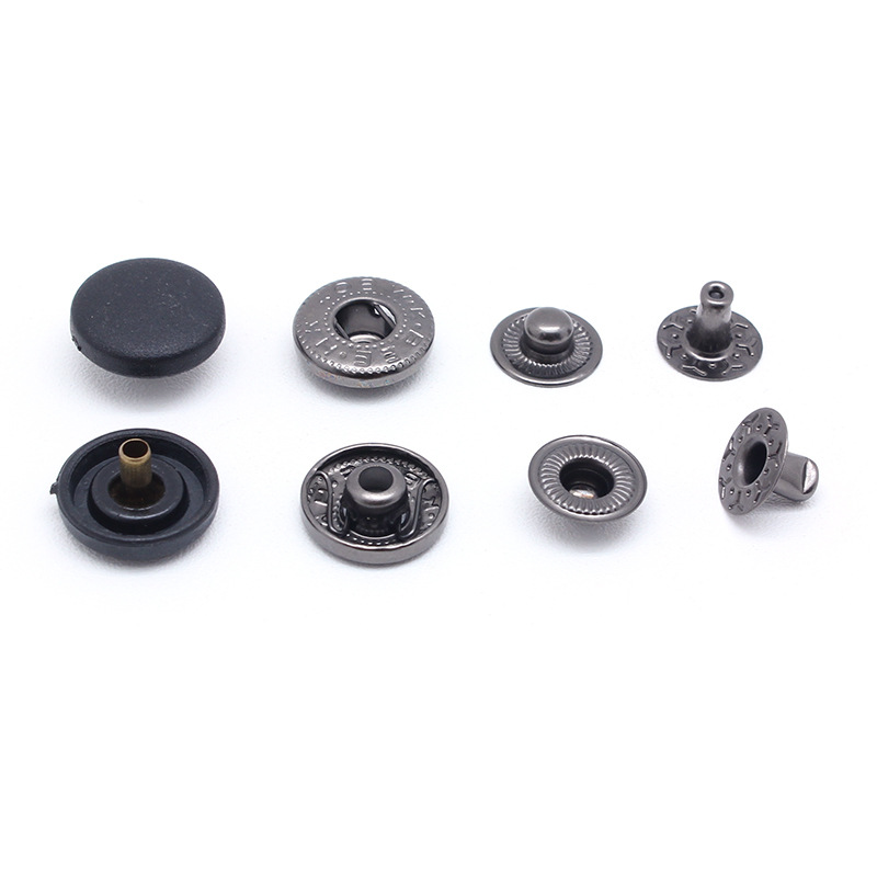 尼龙大衣羽绒服四合扣面板  外套夹克大衣塑料四合扣黑白现货