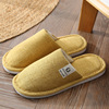 Slippers indoor for beloved, non-slip footwear platform, cotton and linen, wholesale