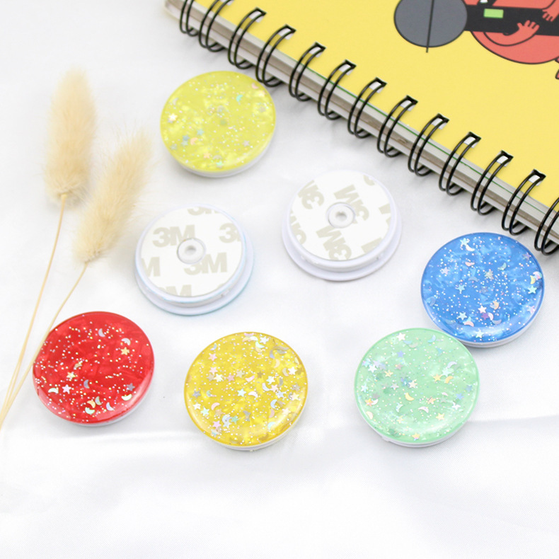 Airbag bracket round shell pattern star Moon epoxy back sticker mobile phone bracket