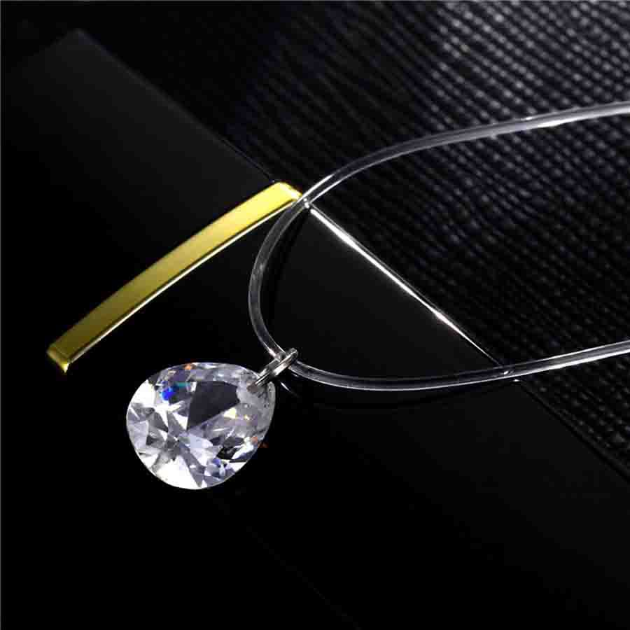 1 Piece Lady Geometric Star Heart Shape Alloy Rhinestone Women's Pendant Necklace display picture 2