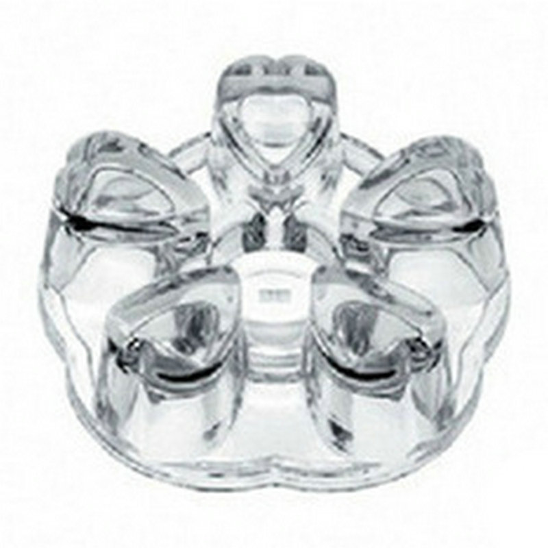 Glass tea set heart shaped