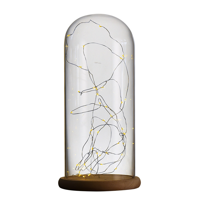 Yongsheng flor cubierta de cristal creativo DIY paisaje cubierta de polvo cubierta micro paisaje pantalla caja fábrica al por mayor