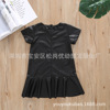 INS Children's clothing girl Leather skirt 2020 A summer New skin Texture Dress personality fashion baby longuette