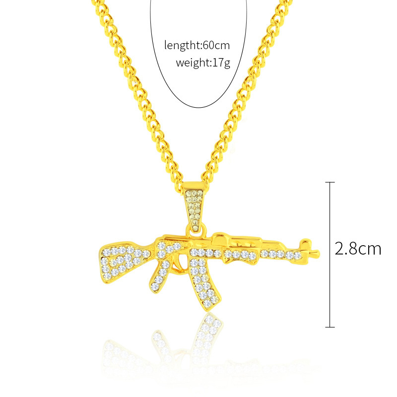 New Necklace Wholesale Fashion Hiphop Big Gold Full Diamond Necklace display picture 61