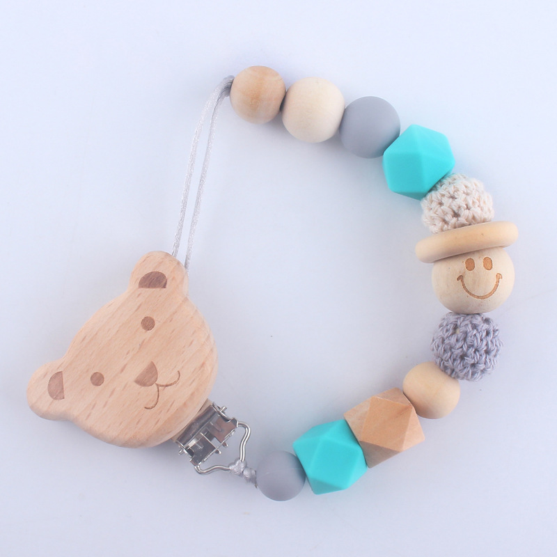 Nueva silicona chupete cadena bebé suministros mordedor anti-gota cadena Amazon AliExpress Comercio exterior chupete clip