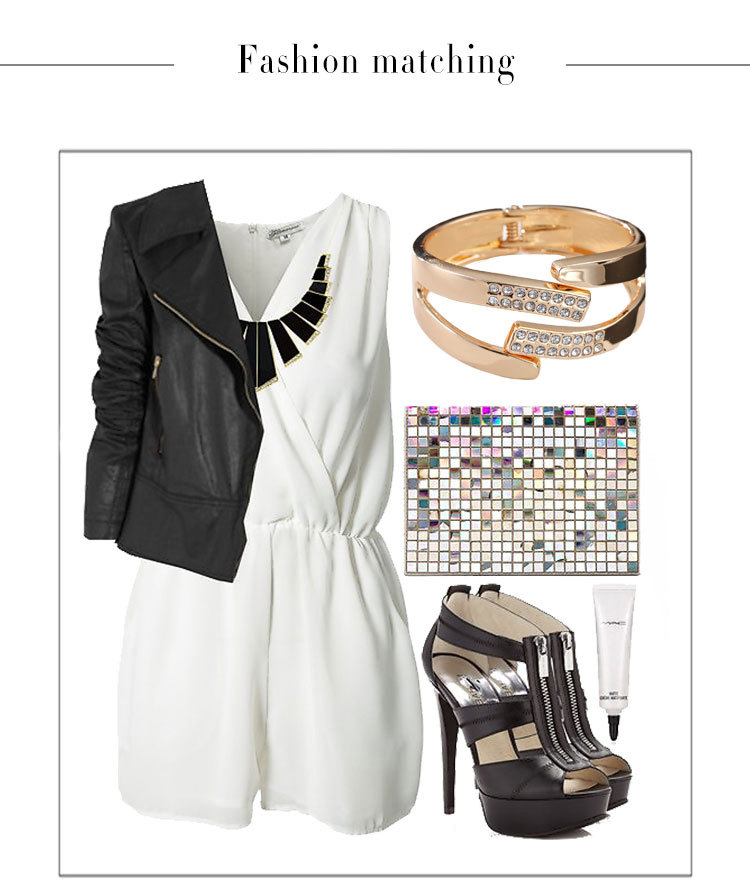 simple diamond glossy open bracelet