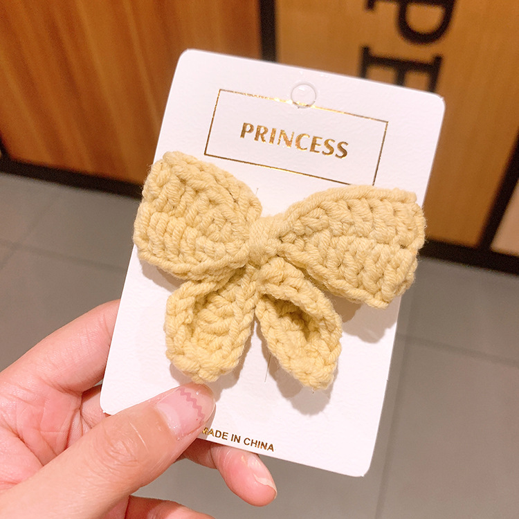 Autumn And Winter New Retro Candy Color Wool Big Bow Hair Rope Sweet Hair Ring Wholesale display picture 6