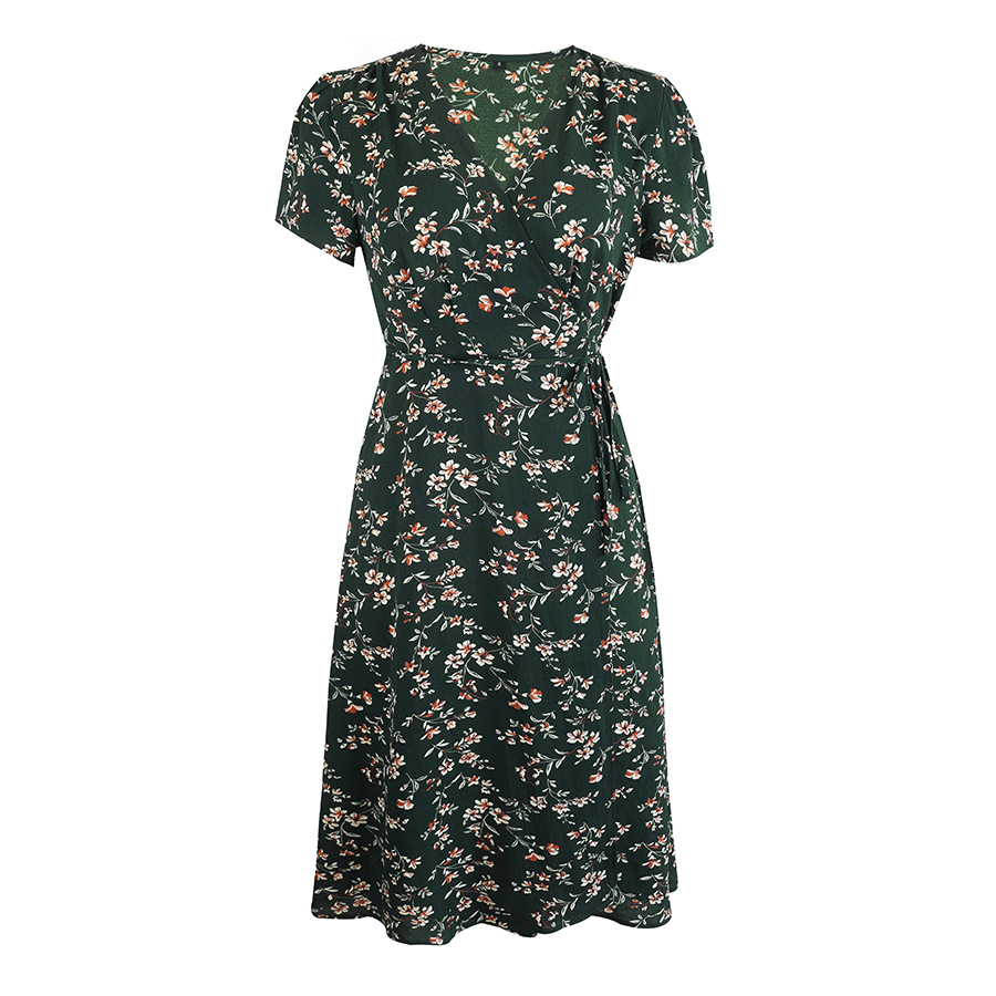 summer strap slim chiffon floral dress   NSAL2920