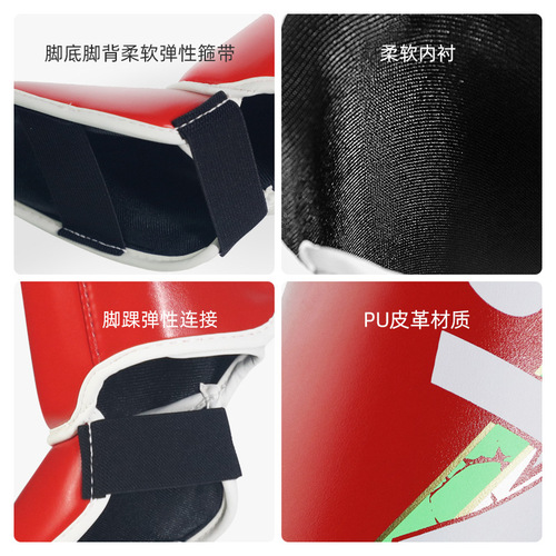 BN boxing leg guards, children's fighting leg pads, Muay Thai fighting training, thickening with instep protective gear, Sanda shin guards