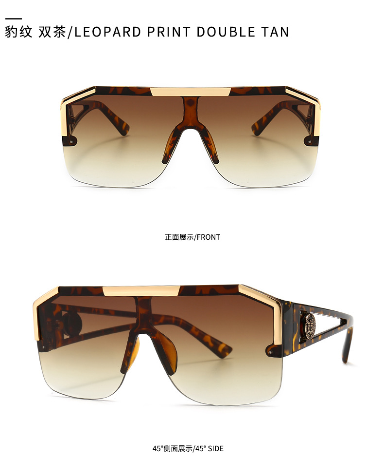 Brillenglas One Piece Retro Modern Glamour Geschlossener Spiegel Trend Sonnenbrille display picture 6