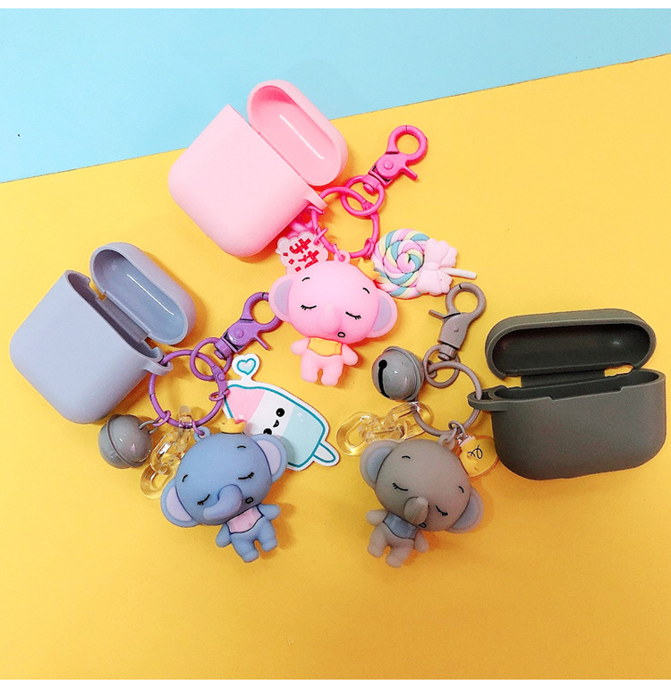 Pro3 Cute Baby Elephant Airpods1/2 Protective Cover For Apple Wireless Bluetooth Headset Shell Silicone Wholesale display picture 1