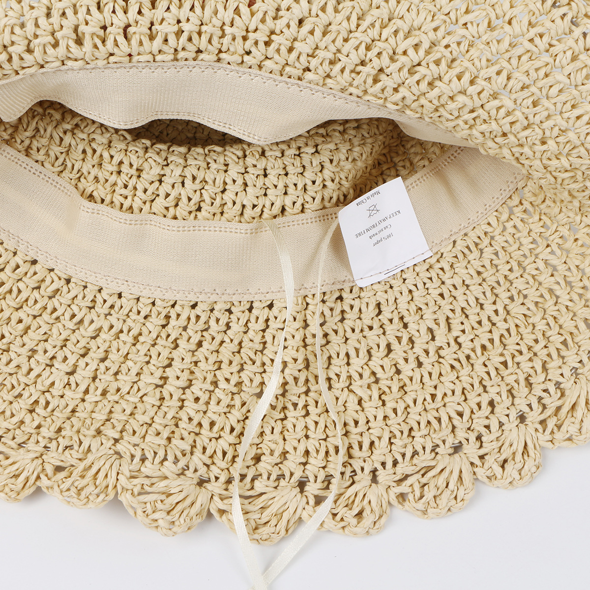 Été Grand Bord De Paille De Protection Solaire Soleil Chapeau Bébé Fille Coréenne Plage Soleil Par La Mer Chapeau Fille Main Crochet Chapeau display picture 4