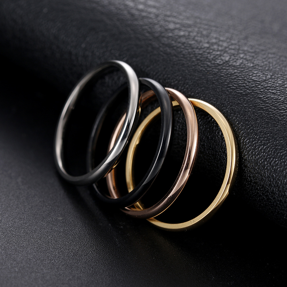 3g Weight PVD Coated Gold Plating Process Gold Plated Plating Material No Inlaid Inlay Material Birthday Occasion 201 Stainless Steel Material Geometric Pattern Couple Gender Polishing Design Fashion Style Rose Gold, Gold, Silver, Black Color PVD Coated Gold Plated Geometric 201 Stainless Steel Fashion 4