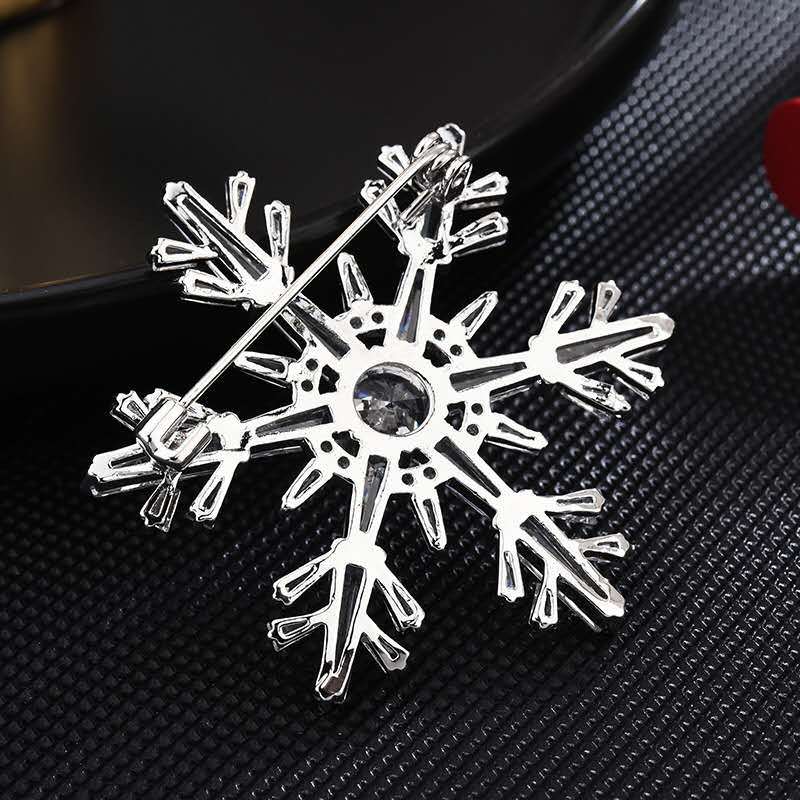 Estilo coreano nuevo copo de nieve ramillete de cobre femenino micro incrustaciones de circón broche de gama alta accesorios de ropa pin moda ramillete al por mayor