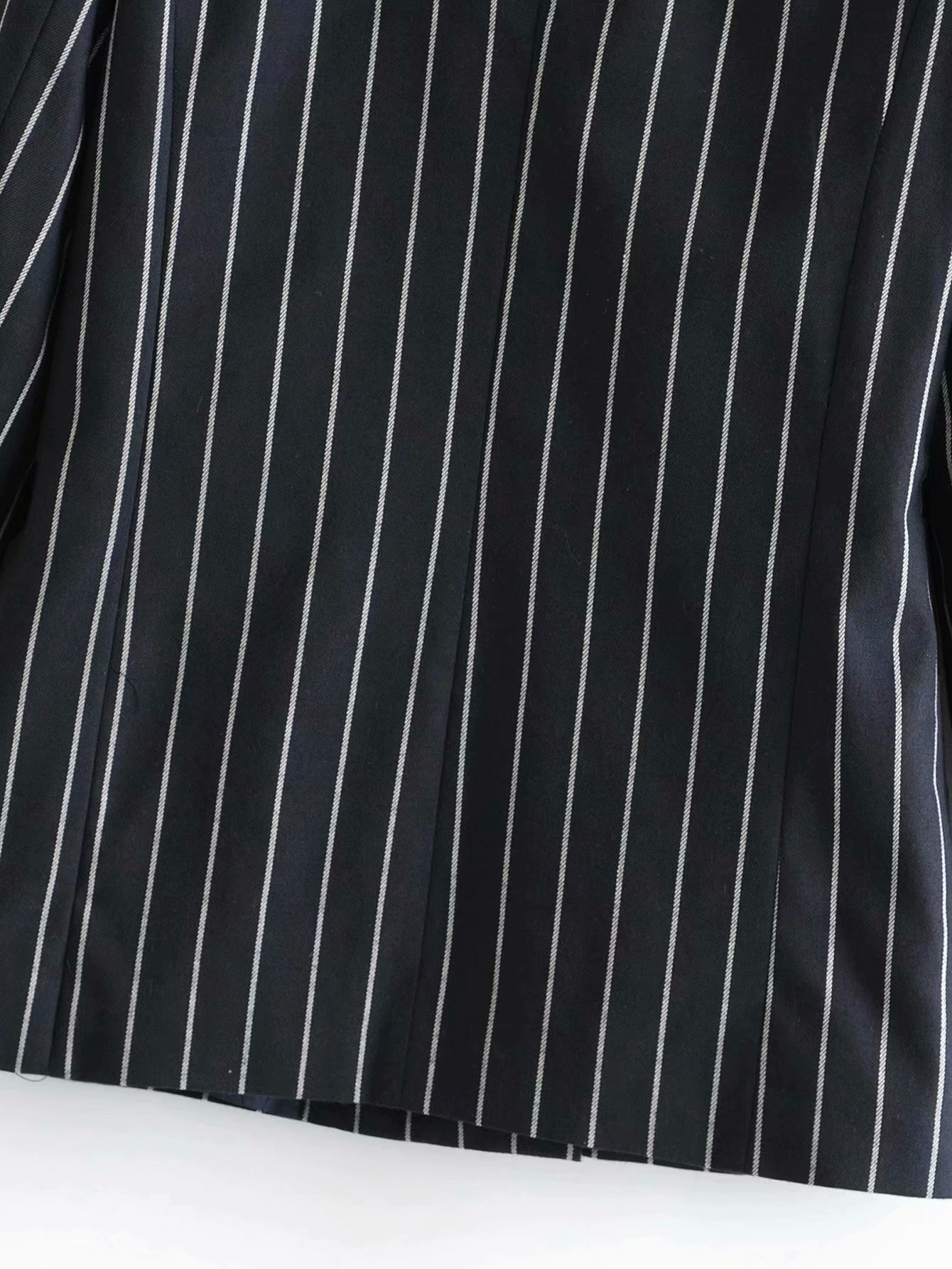 autumn contrast color retro British style striped women's blazer NSAM2300