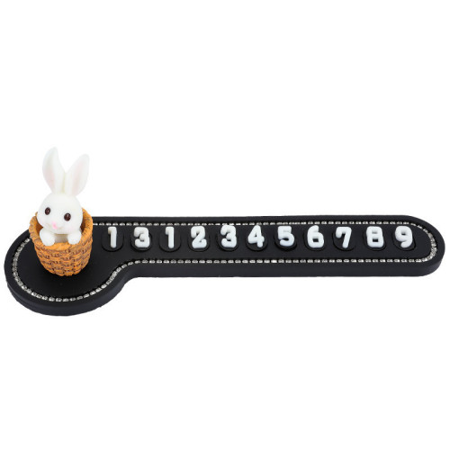 Car temporary parking number plate moving car phone number plate car cartoon rabbit moving car number plate balloon decoration supplies