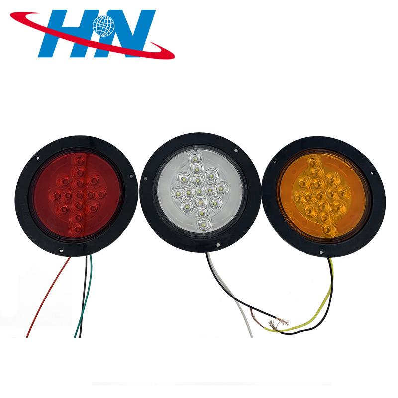 En stock suministro de remolque universal de luz redonda 15LED camión lado luz logística vehículo hamburguesa luz de la bomba de conducción del vehículo