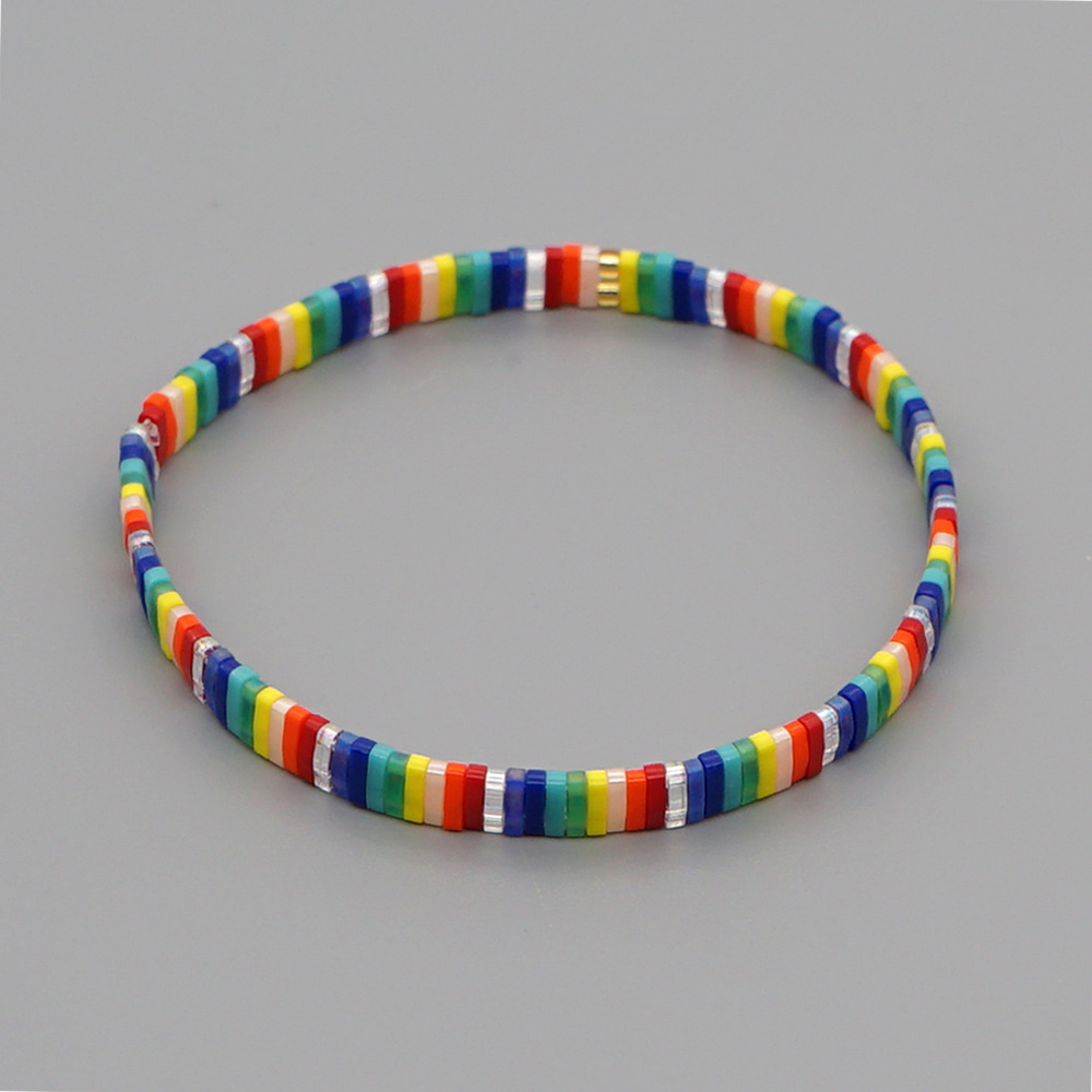 Simple Tila Jewelry Miyuki Beads Rainbow Small Bracelet Female Ornament Female Student Handmade Stringpicture1