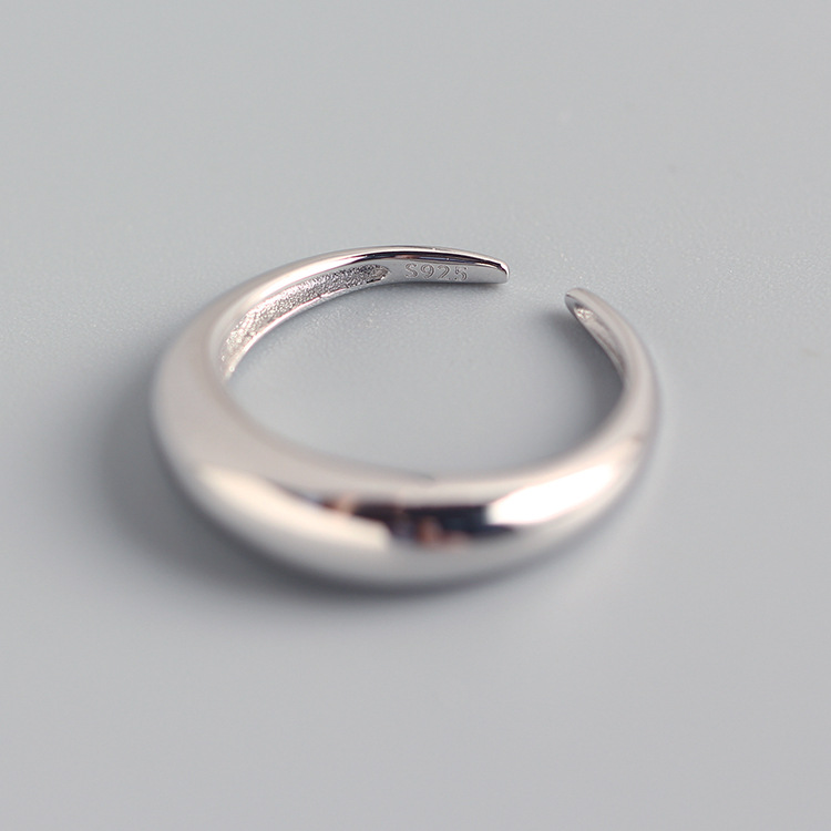 5g Weight 0.03µm Gold Plating Thickness 925 Sterling Silver Solid Color Rings