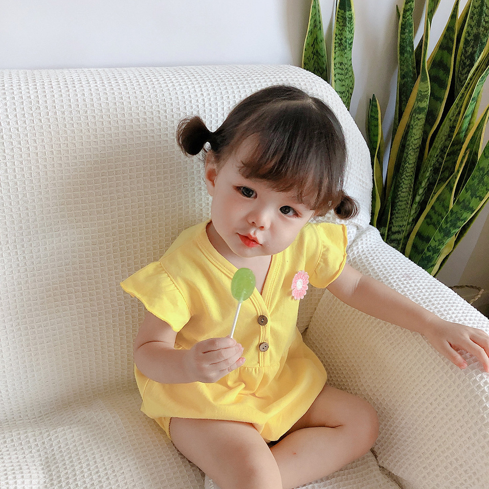 Baby Sleeveless Cute Smiley Loose Casual One-piece Thin Full Printed Romper display picture 33