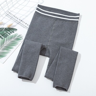 分销专拍加绒保暖纯色打底裤女外穿大弹力塑型显瘦瑜伽踩脚一体裤|ms