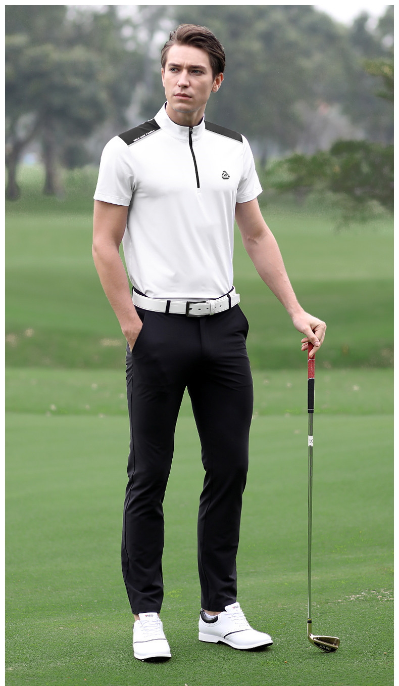 Áo thun golf nam ngắn tay thoáng khí nhanh khô — YF255-Đỏ Trắng, YF247-Áo màu xanh navy xám, YF263 ngắn tay trắng xám, YF255-Trắng Đen chi tiết 30