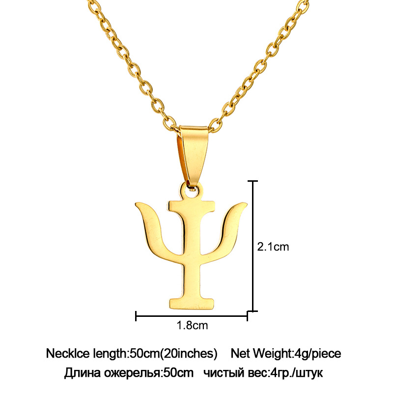 Stainless Steel 18K Gold Plated Casual Modern Style Plating Symbol None Pendant Necklace Long Necklace display picture 1