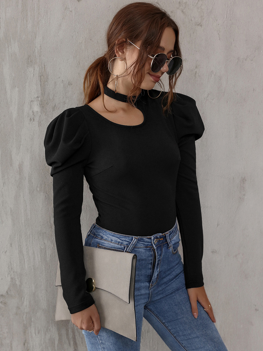 Autumn and winter new women s slim sexy tops  NSAL2072