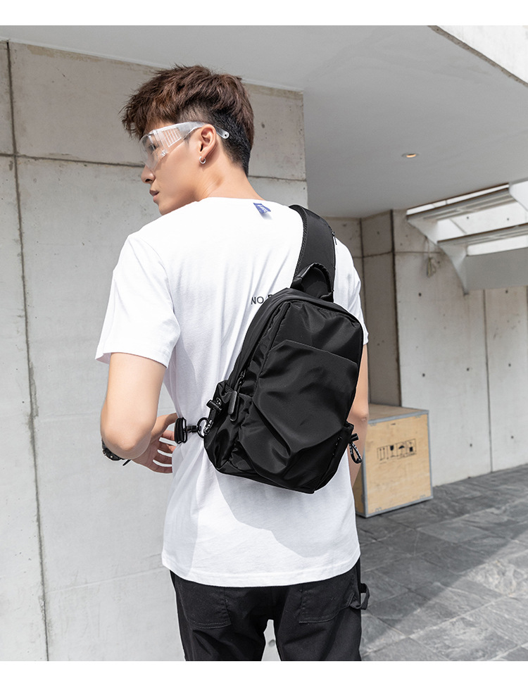 Chest Bag, Casual Simple Shoulder Messenger Bag Multifunctional Fashion Brand Crossbody Backpack Small Fashion Messenger Bag_voghion.com
