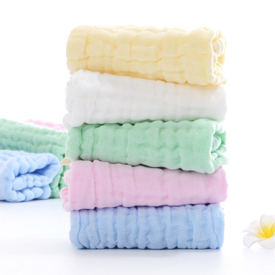 Sixth floor Gauze Solid Handkerchief towel Face Towel soft ventilation girdle Saliva towel Kerchief