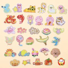 New cartoon animal fabric patches for clothing, patches for embroidery, children's accessories, decorative fabric patches, little dogs, tigers
