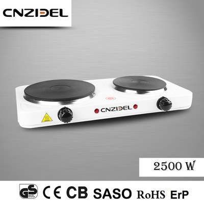 2500w大功率电热炉跨境欧美电炉双头面板认证电器