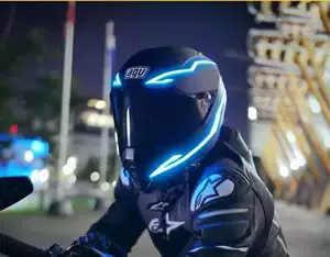 İşıqlı dəbilqə motosiklet dəbilqəsi modifikator işıq zolağı dəsti suya davamlı dekorativ işıq kəməri