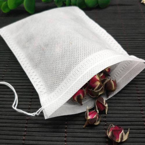 100pc 6*8cm drawn non-woven tea bag, empty tea bag, disposable Chinese medicine bag, decoction bag