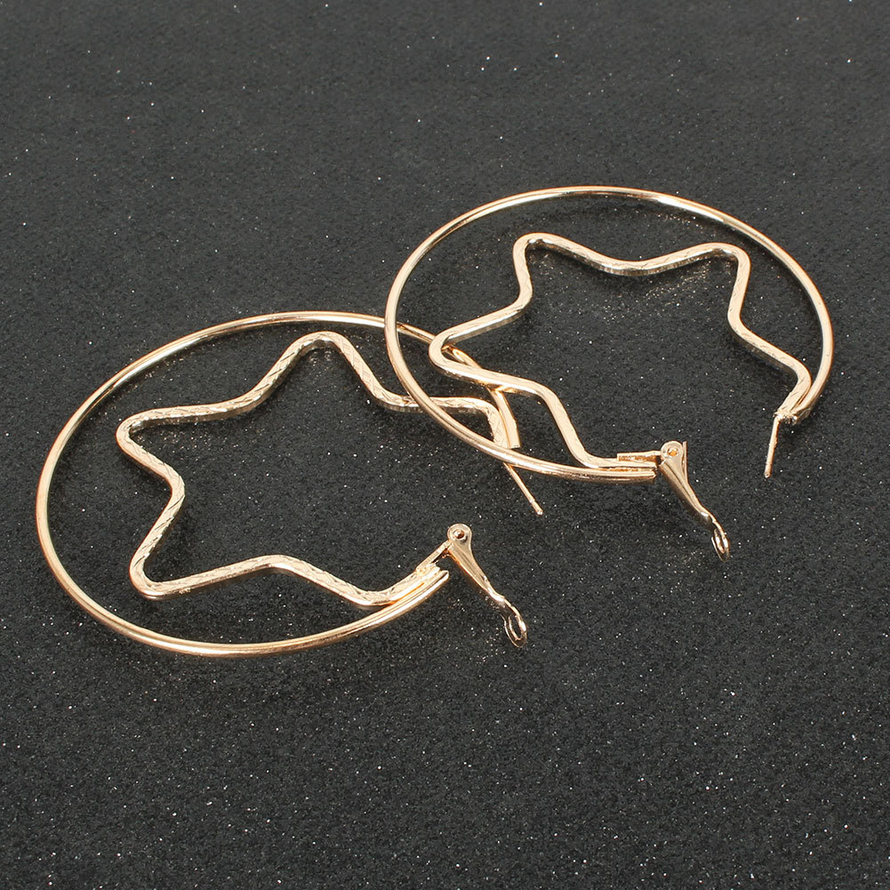 simple heart-shaped LOVE alloy earrings