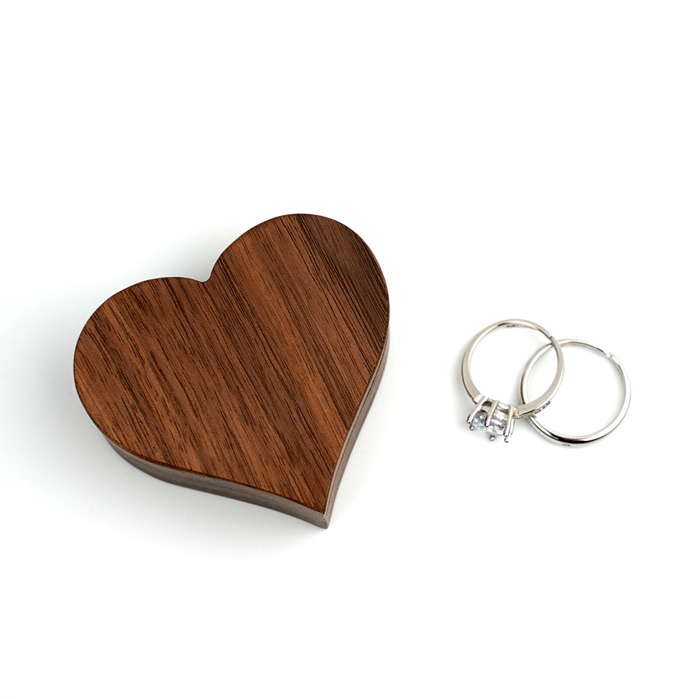 36g Weight Jewelry Boxes Classification 1 Piece Quantity Holiday, Daily Occasion Wood Material Heart Shape, Solid Color Pattern Vintage Style Style 1 Piece Wood Vintage Style Holiday Daily Heart Shape Solid Color Jewelry Boxes 3