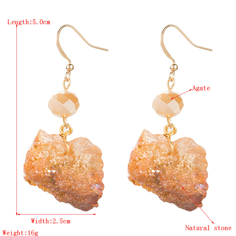 Boucles D&#39;oreilles Irrégulières En Cristal De Mode display picture 1