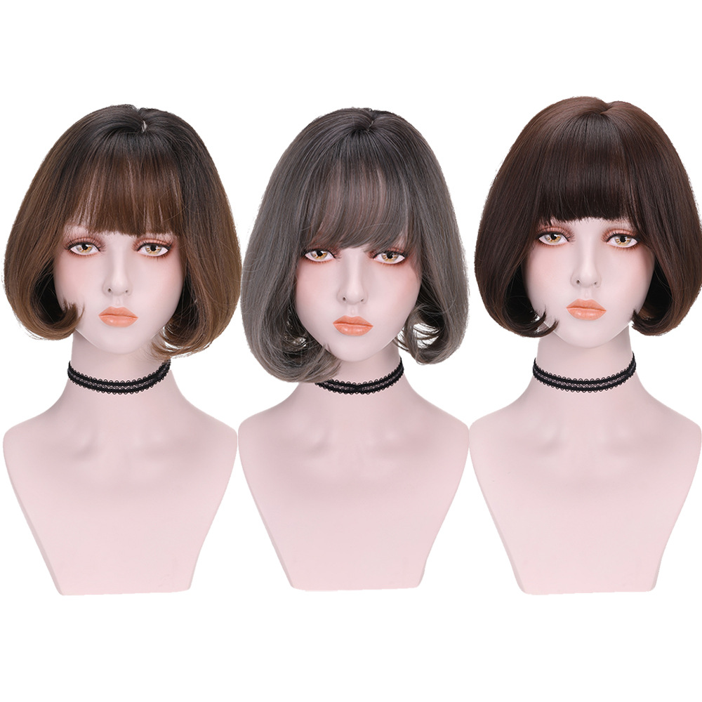 Perruque synthétique New Wave pour femmes, cheveux courts, à la mode et personnalisés, couvre-tête moelleux_voghion.com