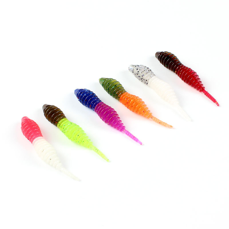 10 PCS Soft Worms Fishing Lure Soft Baits Fresh Water Bass Swimbait Tackle Gear