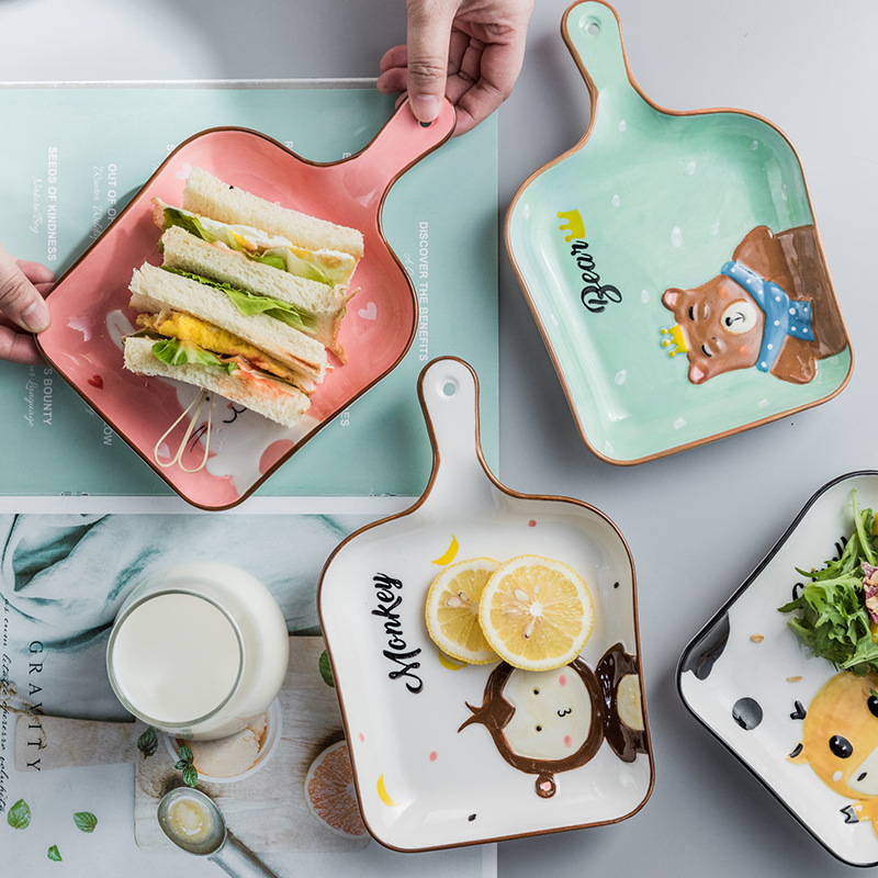 Japanese cartoon cute ceramic children's tableware for home use