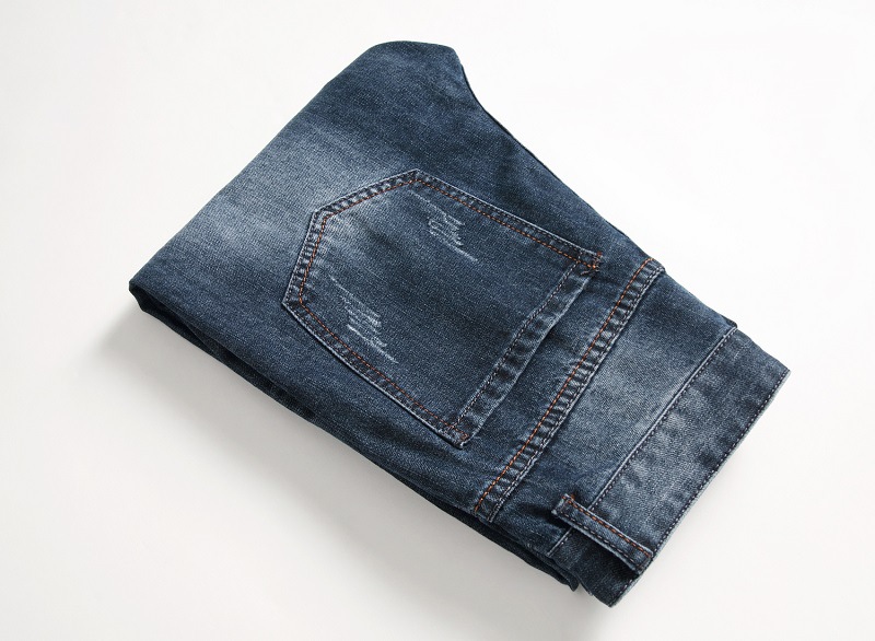 Men's Clothing Distressed Camouflage Patchwork Jeans American Style Trendy And Stylish Supply_viptrois.com