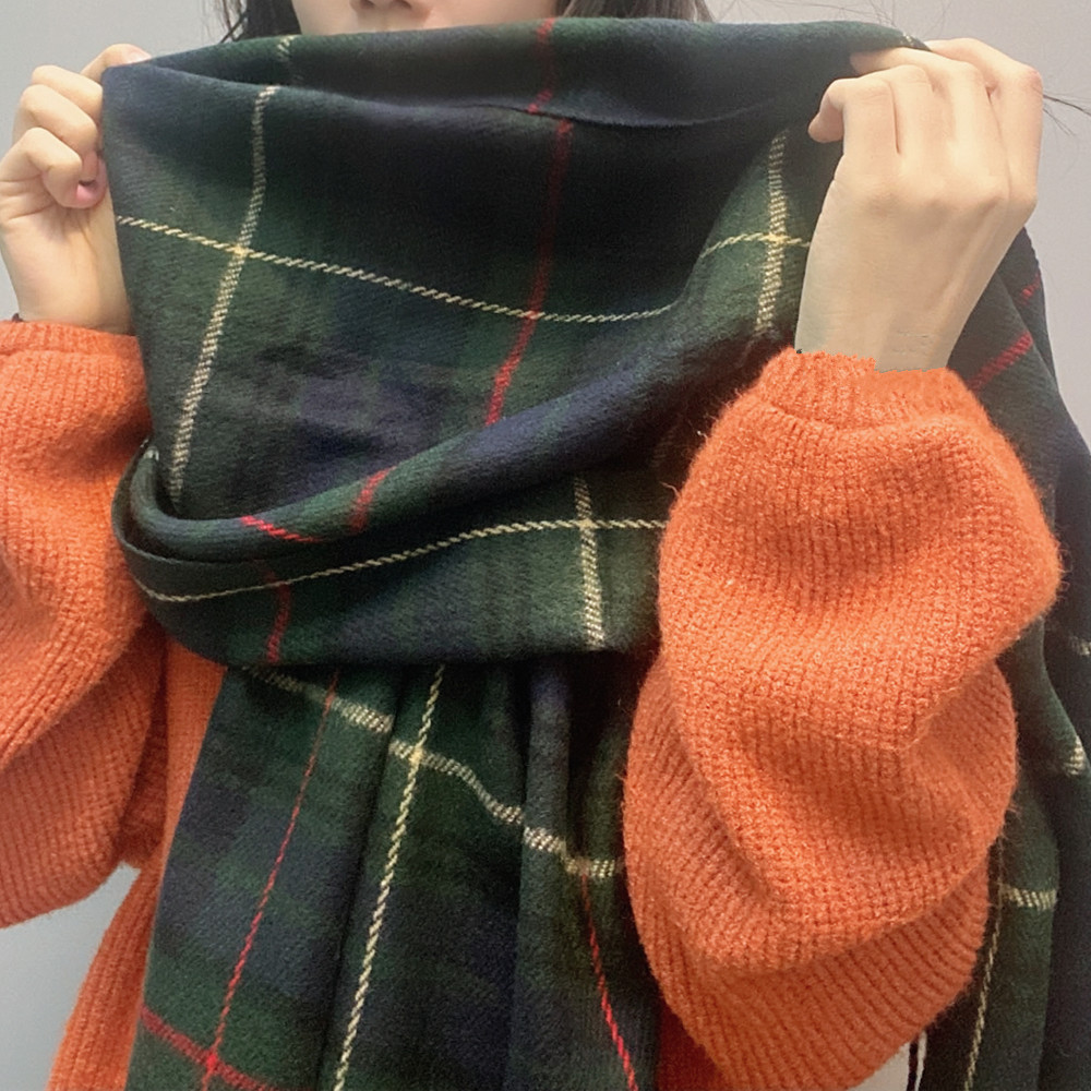 Imitation Cashmere Plaid Scarf display picture 3