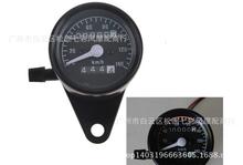 摩托车复古小仪表双里程 改装里程表 带指示灯带夜光