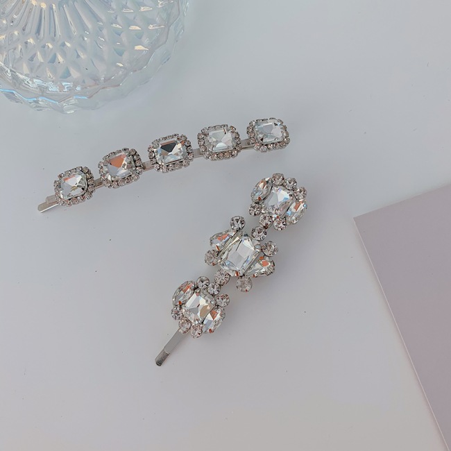 Koreanische Kleine Weihrauch Diamant Seite Clip Haarnadel Voller Diamantlegierung Clip Großhandel display picture 2