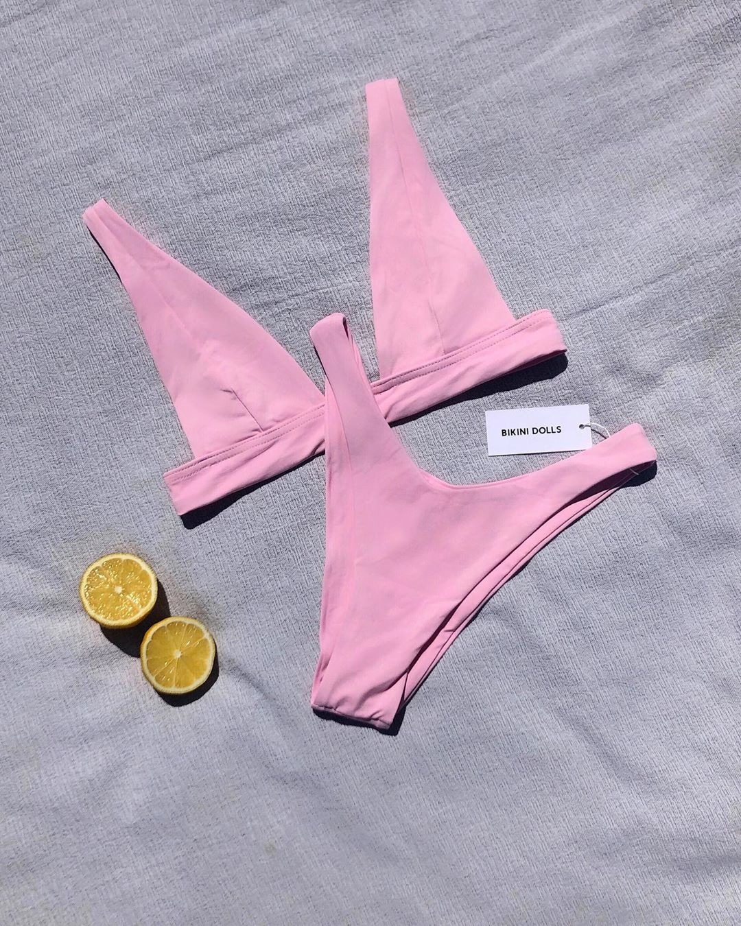 sexy gathered solid color split bikini  NSHL31364