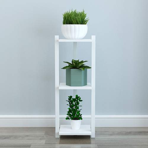 Creative Multi-layer Living Room Pothos Floor Stand Succulent Pot Stand Wooden Indoor Balcony Assembly-Free Flower Stand