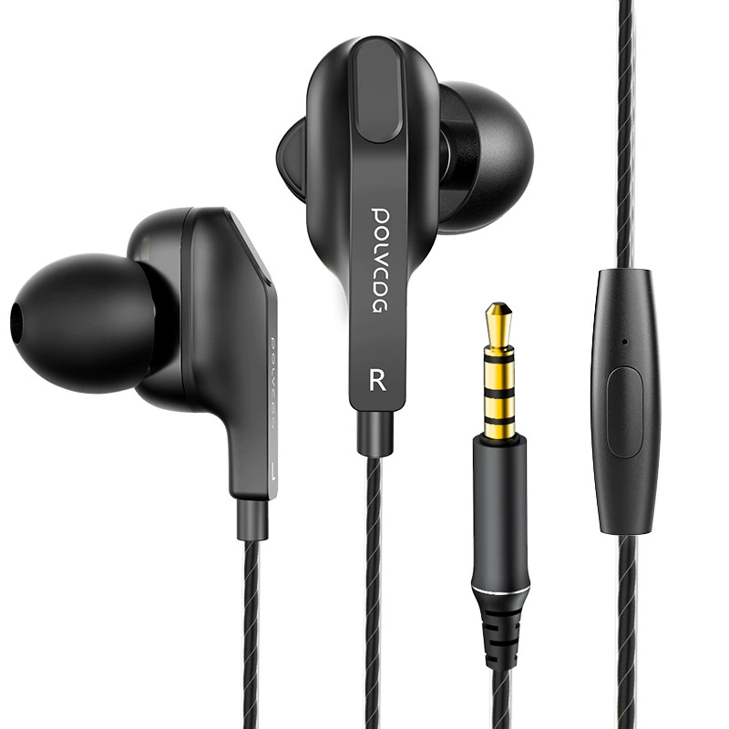 Четырехъядерный наушник внутриушной HIFI с тяжелым басом, совместим с Huawei и Xiaomi