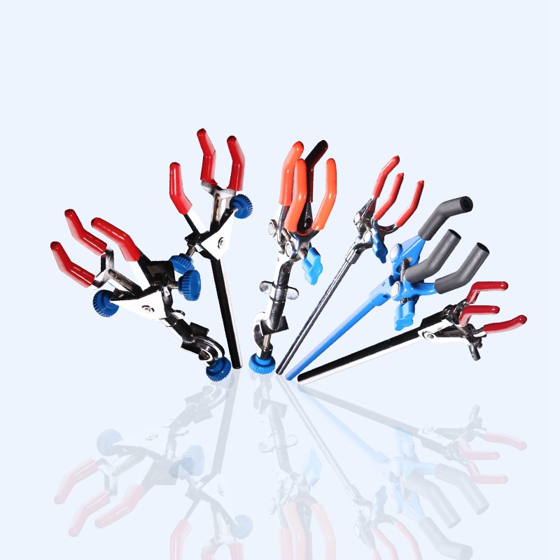 实验室铁架台夹具烧瓶烧杯夹冷凝管夹固定夹三爪夹四爪夹十字夹子